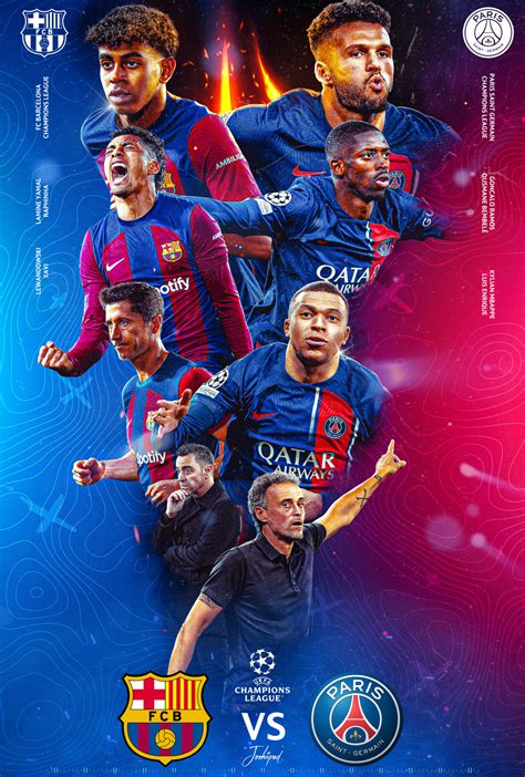 Fc Barcelona VS Paris Saint Germain Poster By Joshpsd