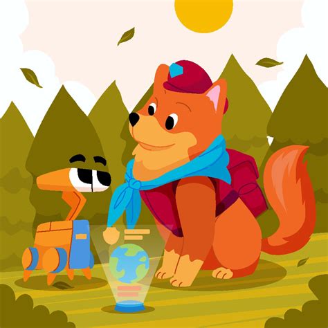 Cute Dog Patrolling at Forest Concept 21598264 Vector Art at Vecteezy