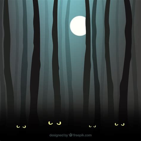 Free Vector Monster In Dark Forest