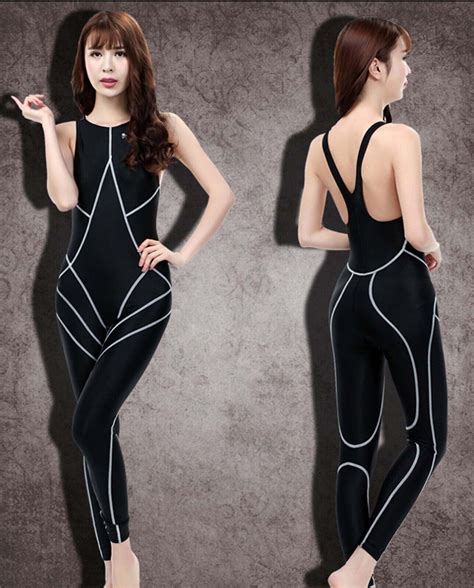 One Piece Training Swimsuit Full Body Swimsuit Women Legskin Swimsuit Yingfa 977 Ebay