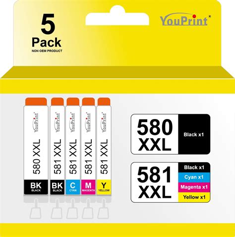 Youprint Lot De Cartouches D Encre Compatibles Pour Canon Pgi Xxl