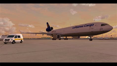 FSX Lufthansa CARGO MD 11F Frankfurt To Dakar VATSIM Departure