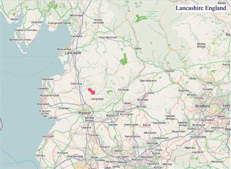 A Map Of Lancashire England Lancashire Uk Map