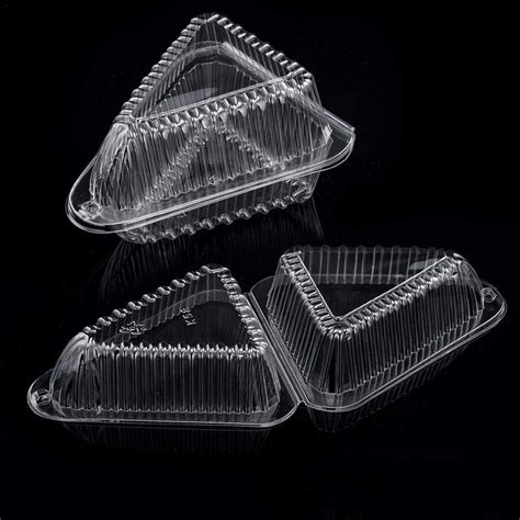 Black Fansunta Pcs Clear Plastic Triangle Dessert Cake Box Cake