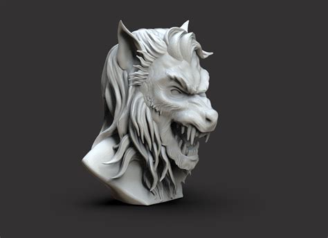 Wolfman Bust 3d Model 3d Printable Cgtrader