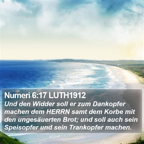 Numeri 6 17 LUTH1912 Und Den Widder Soll Er Zum Dankopfer Machen Dem