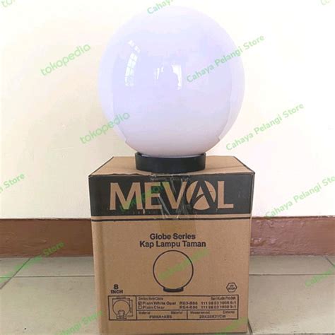 Jual Meval Kap Lampu Taman Bulat Putih Cm Plain White Inch E