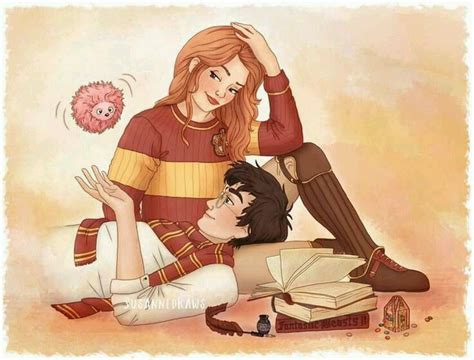 Cute Couple Harry Potter Drawings Harry Potter Art Harry And Ginny