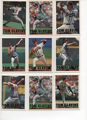 1993 Fleer Tom Glavine Career Highlights 12 Card Insert Set Atlanta