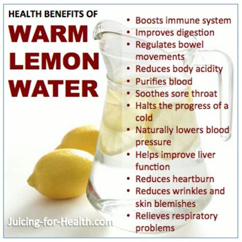 Recipe Warm Lemon Water And Health Benefits Lemon Benefits