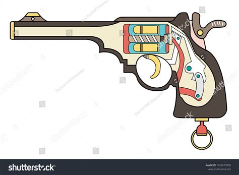 Gun Show Inside Mechanism Icon How Stock Vector (Royalty Free ...