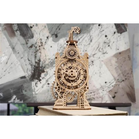 Mini Maquette En Bois Ancienne Tour D Horloge Ugears Rue Des Puzzles