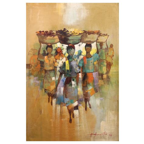 Alfredo Buenaventura Market Scene 1968 Mutualart