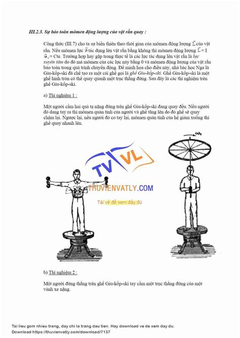 [doc] Ứng Dụng Của định Luật Bảo Toàn Mômen động Lượng Thư Viện Vật Lý