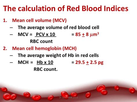 Rbc Indices Calculator
