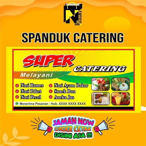 Jual Spanduk Banner Backdrop Catering Banner Toko Catering Spanduk