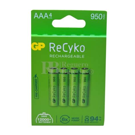 4 Pilas Recargables 1 2 Voltios 950 MAh AAA GP Baterias Para Todo