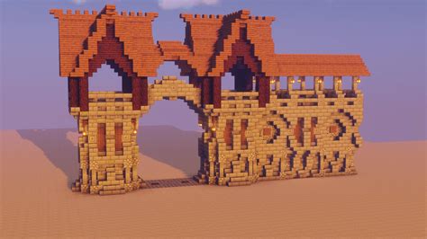 A medieval wall design I came up with : r/Minecraft