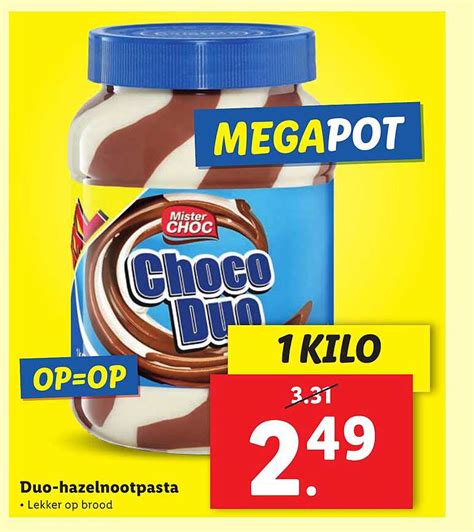 Mister Choc Duo Hazelnootpasta Aanbieding Bij Lidl Folders Nl