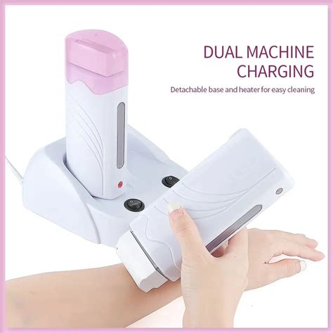 W Dual Rolling Wax Heater Double Epilator Depilatory Waxing Machine