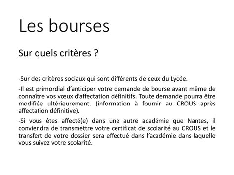 EFFECTUER SA DEMANDE DE BOURSE ET OU DE LOGEMENT UNIVERSITAIRE Ppt