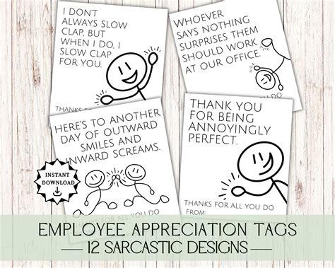 Funny Employee Appreciation Day Funny Employee Appreciation Cards Co Worker Thank You