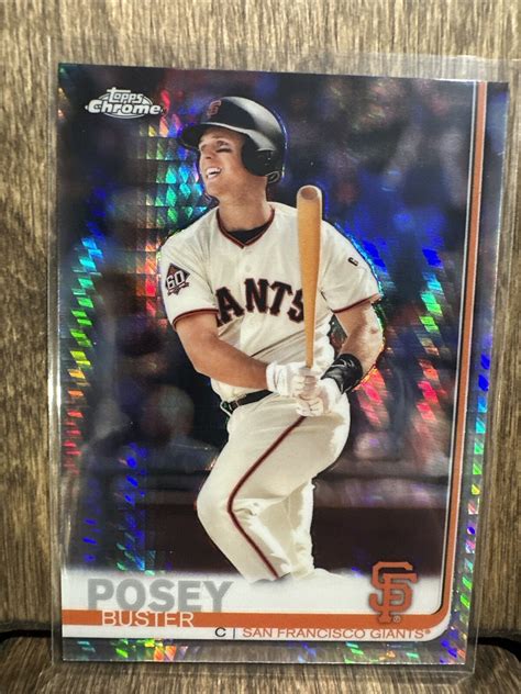 Topps Chrome Buster Posey Prism Refractor San Francisco Giants