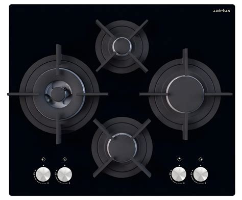 Airlux Table De Cuisson Gaz Cm Feux Noir Av Hbk