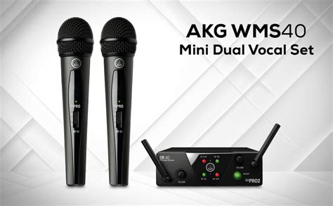 AKG WMS40 Mini Dual Vocal Set Wireless Microphone System Amazon In