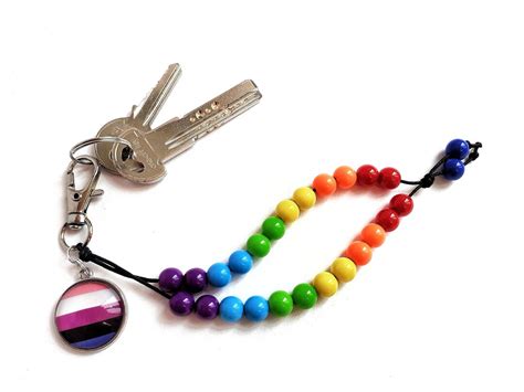 Genderfluid Keyring Pride Wristlet Keychain Queer Ts Genderfluid