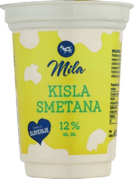 Kisla Smetana 12 M M Mila 400 G