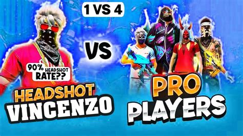 Another 1 Vs 4 VINCENZO VS PRO Subscribers Only Red Headshot Clash