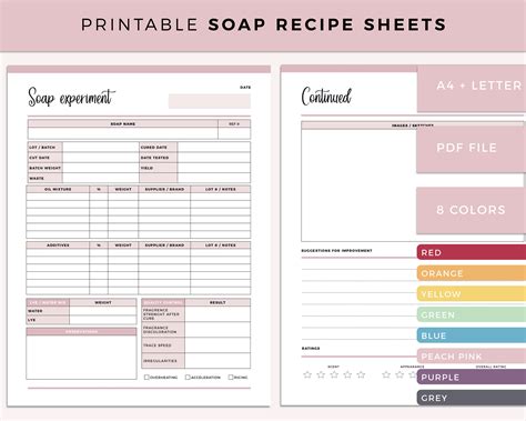 Minimalist Soap Making Printable