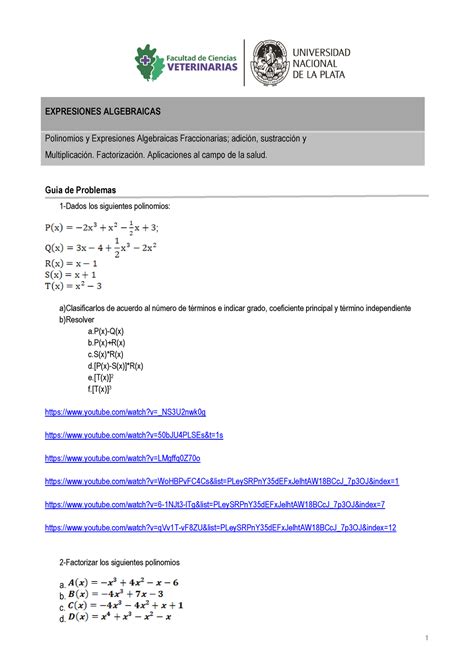 APO 4 EXP Algebraicas matemática EXPRESIONES ALGEBRAICAS Polinomios