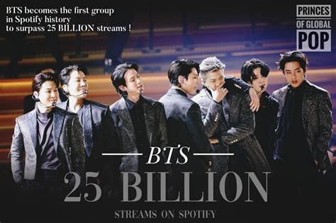 Bts ศิลปินกลุ่มรายแรกในประวัติศาสตร์ของ Spotify ที่มียอดสตรีมทะลุ 25