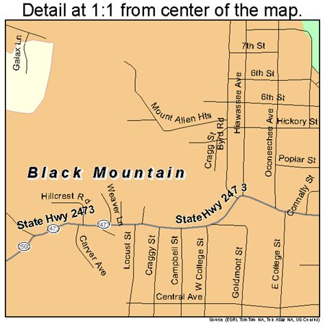 Black Mountain North Carolina Street Map 3706140