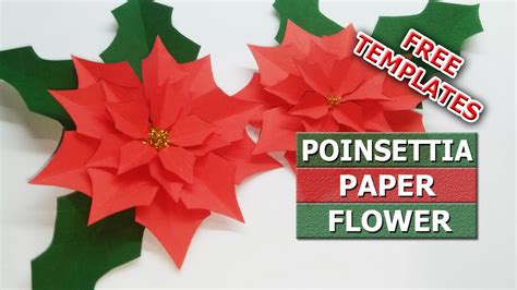 Poinsettia Paper Flower Tutorial Youtube