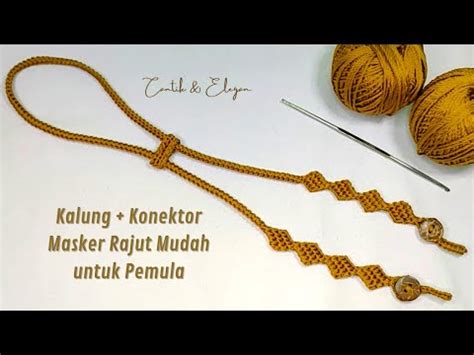 Kalung Konektor Masker Rajut 2in1 Simple Dengan Motif Ketupat