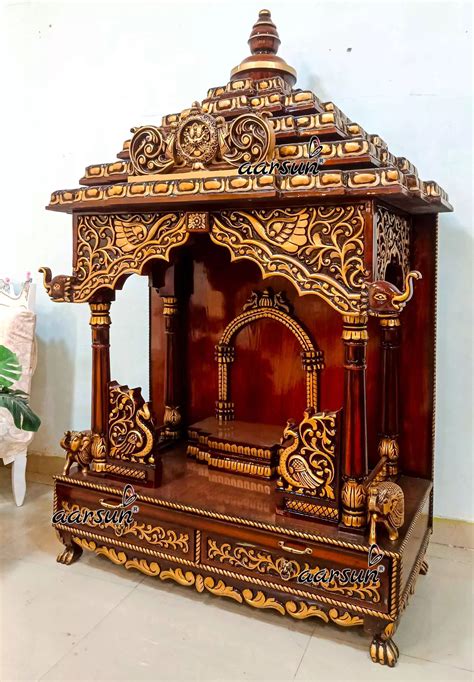 Pooja Mandir Exclusive Design Worldwide Delivery Factory Price