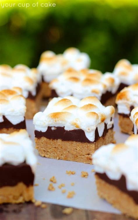 No Bake Peanut Butter S More Bars In Desserts Baking Dessert Bars