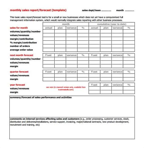 Monthly Report Templates 10 Free Printable Word Excel And Pdf