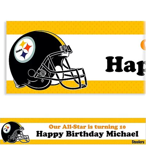 Custom Pittsburgh Steelers Banner 6ft Party City