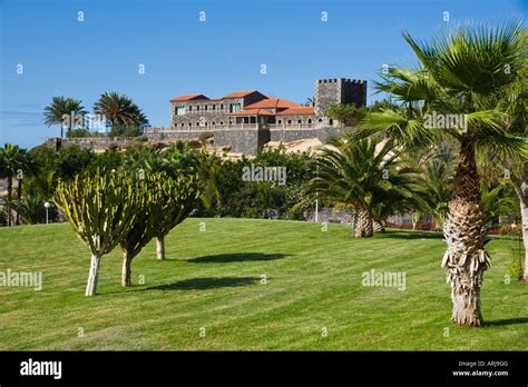 Tenerife Dukes Castle Bahia Del Duque Costa Adeje With Gardens Stock