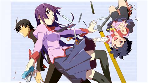 Wallpaper Illustration Monogatari Series Anime Cartoon