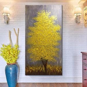 Gold Tree Painting, Life of Tree Painting,framed Wall Art,palette Knife ...