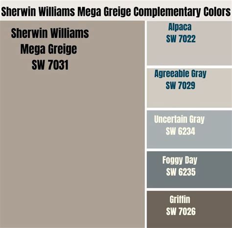 The Color Scheme For Sheryln Williams S Mega Gray Complementary Colors Is Shown