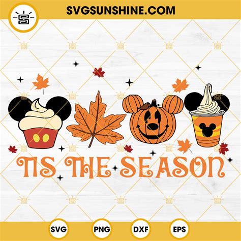 Mickey Fall Tis The Season Svg Disney Hello Fall Svg Latte Pumpkin