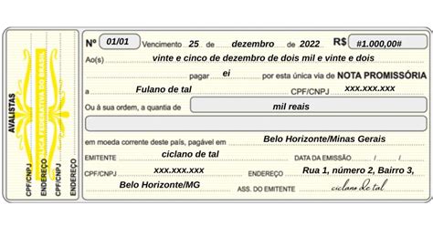 COMO PREENCHER NOTA PROMISSÓRIA Passo a passo