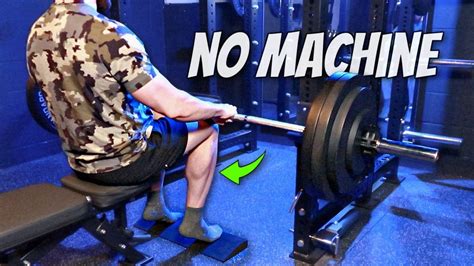 Seated Barbell Calf Raises Strong Calves Without A Machine Youtube