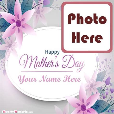 Name And Photo Happy Mothers Day Wishes Greeting Card Images